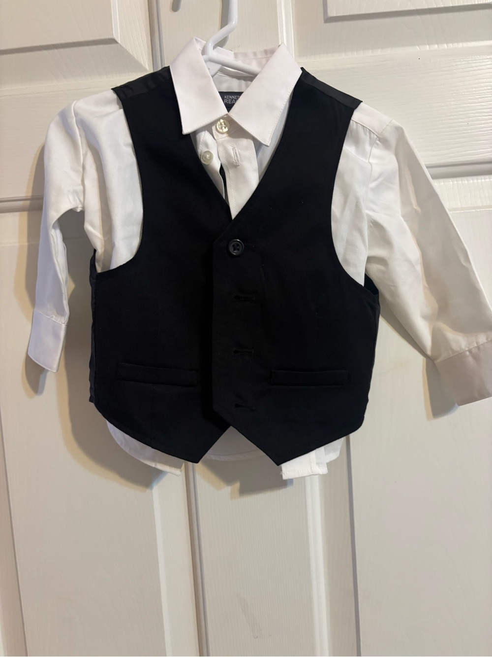 Kenneth Cole Black Vest with White Dress Shirta and pants - Kids 18 months